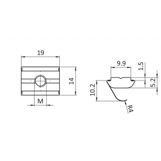 Lemezes nútanya-Bosch kompatibilis Nút 10 M4